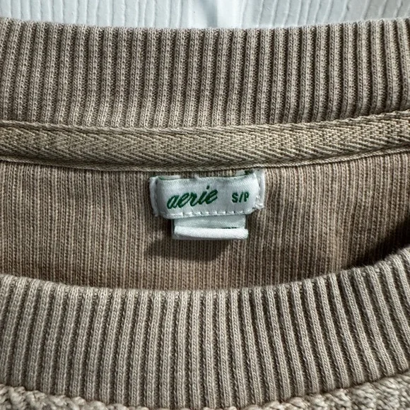 Aerie Pink/Beige Oversized Crewneck - Picture 2 of 3